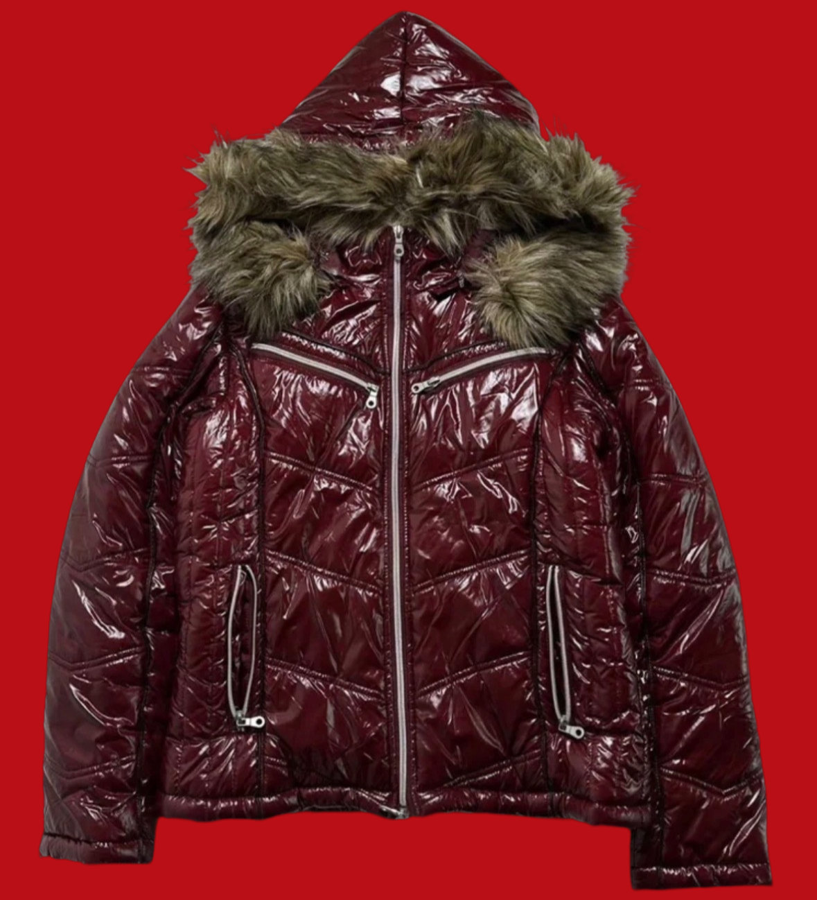 Red Fur Puffer