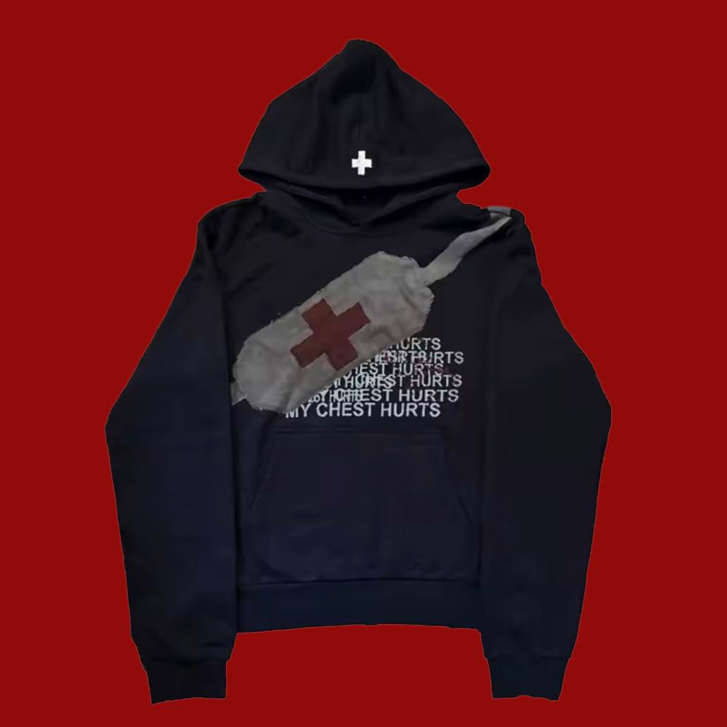 Bandage Hoodie Dark Blue
