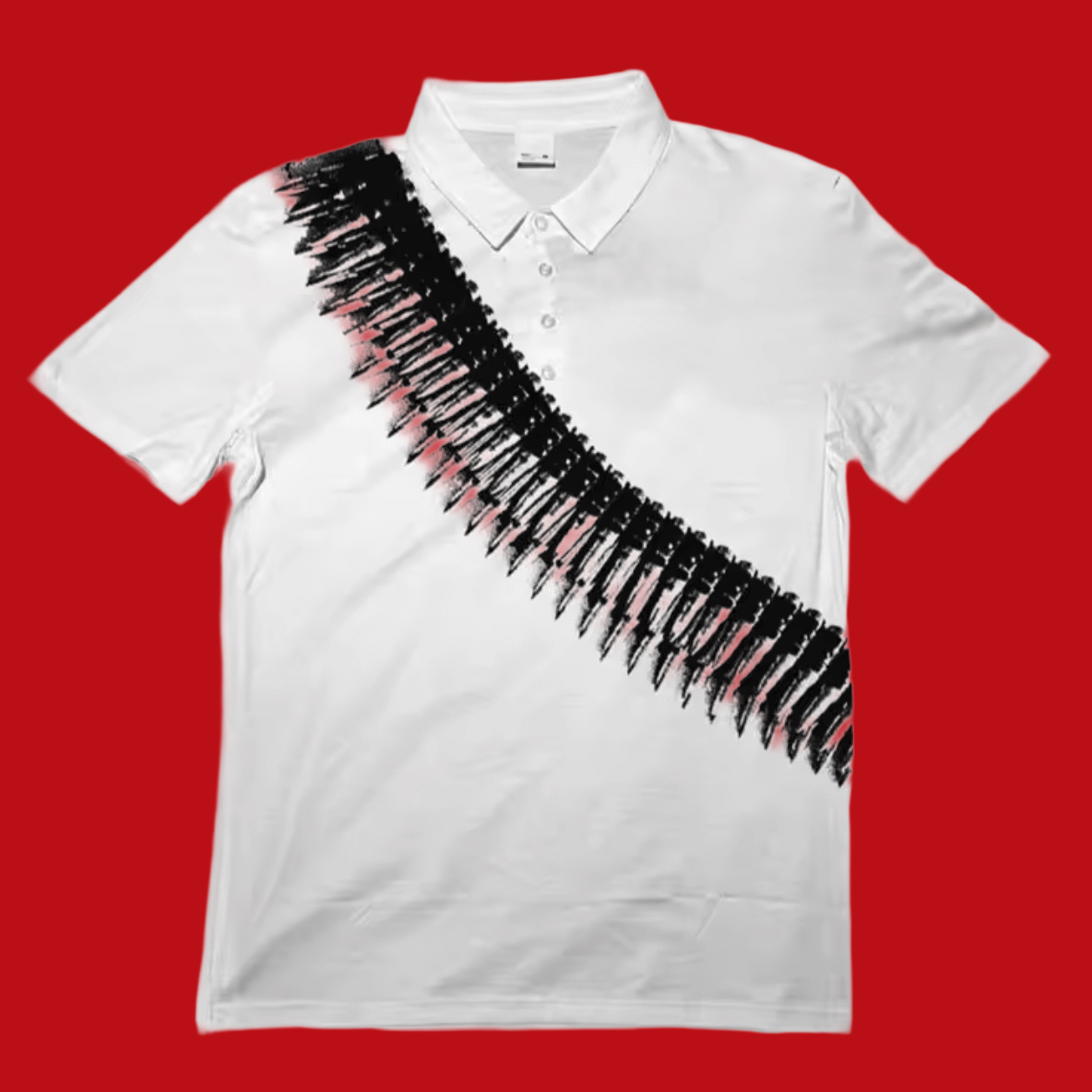 "Bullet Bandolier" White Polo