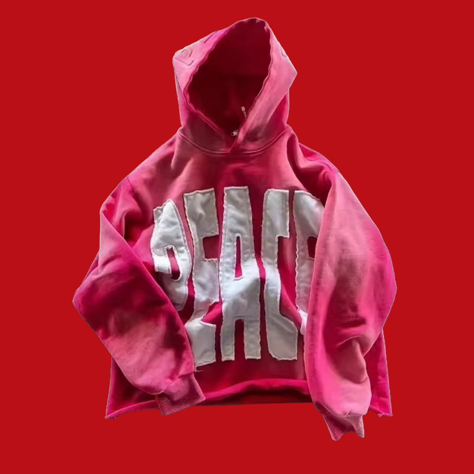 "Peace" Pink Hoodie
