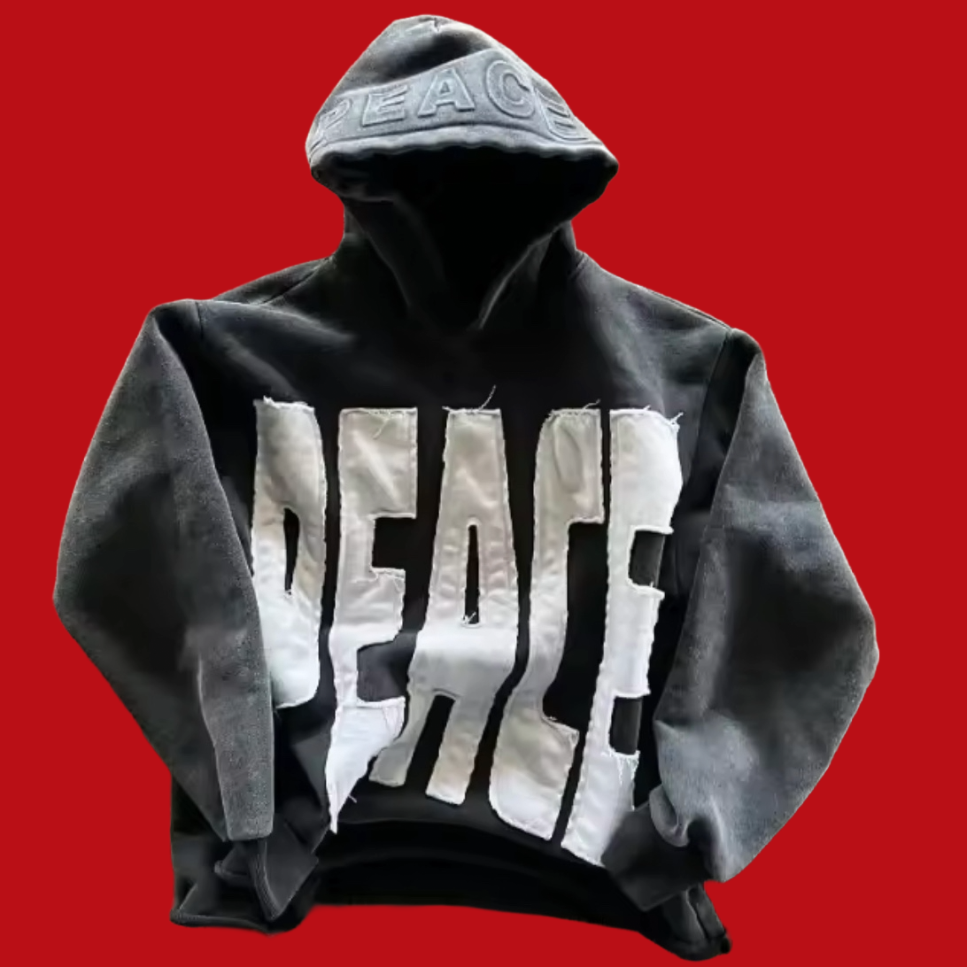 "Peace" Black Hoodie